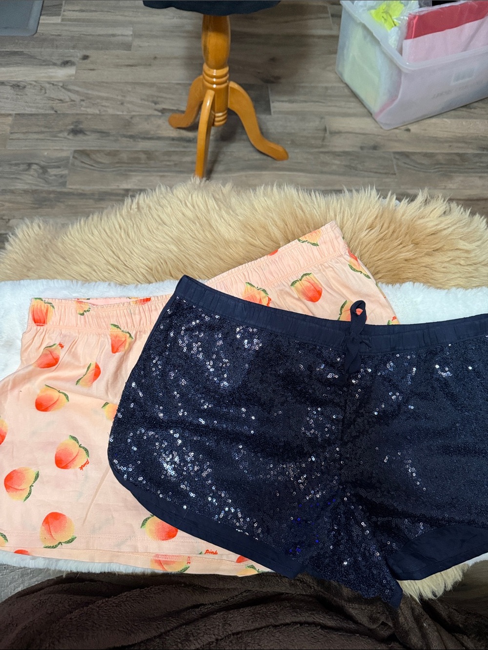 Victoria Secret Set of Two Boxer Shorts, Size Large, NWT